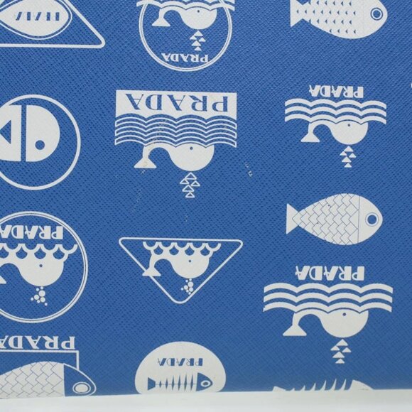 PRADA Shoulder Bag Safiano Leather Light Blue Auth ar8307V - Picture 4 of 15